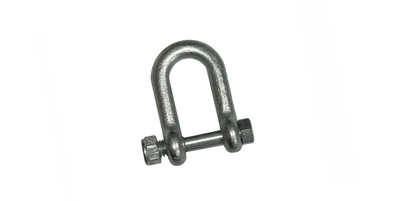 GL Jones Playgrounds - 1/2inch Shackle with Machined Pin & Locknut (Galv)